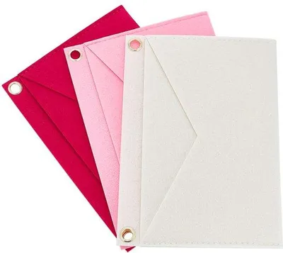 Zdjęcie produktu dla 3-kolorowy, miękki organizer do portfela, organizer do torebki, kopertówka, zestaw szablonów do dużej kopertówki w stylu kirigami, duża kopertówka, torba na ramię, organizer wewnętrzny, 14,8 x 22 cm