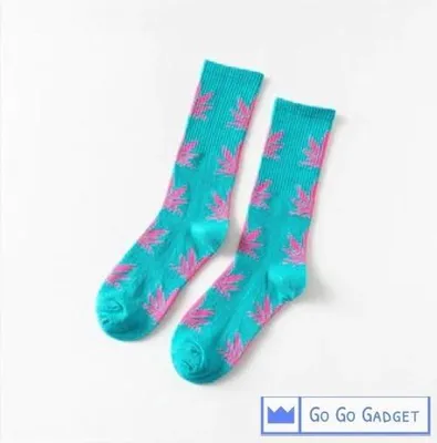Produktbild von Unkrautsocken | 1 Paar | Türkis mit Rosa