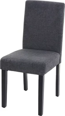 Obrázok produktu pre Littau jedálenská stolička, kuchynská stolička, látka/textil ~ antracitovo sivá, tmavé nohy