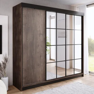Produktbild von Schrank ARI 2, 250 cm, Dunkle Esche. Variante: Farbe Dunkle Esche, Größe 250x200x62