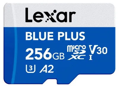 Produktbild von Lexar Blue Plus, 256 GB, MicroSDXC, UHS-I, 170 MB/s, Class 3 (U3), V30