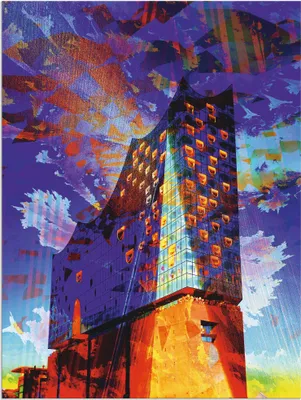 Produktbild von ARTland Wandbild Alu für Innen & Outdoor Elbphilharmonie Hamburg IV Größe: 90x120 cm
