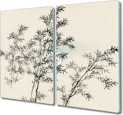 Produktbild von Coloray Schneidebrett Herdabdeckplatte 2x30x52 cm Kochplattenabdeckung Hackbrett Küchenbrett - Äste