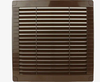 Produktbild von Lüftungsgitter Lamellengitter Abluftgitter Gitter Zuluft Abluft Belüftung Entlüftung eckig 200 x 200 mm braun nein