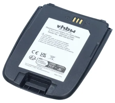 Produktbild von vhbw Akku kompatibel mit Samsung SGH-D600 Handy Smartphone Telefon (700 mAh, 3,7 V, Li-Ion) + Gehäuserückdeckel schwarz