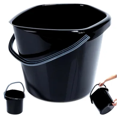 Produktbild von Eimer Putzeimer Kunststoff-Eimer Plastikeimer schwarz 10 L