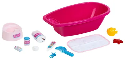Productafbeelding van Baby Coralie badset, rollenspel voor kinderen vanaf 3 jaar, make-up en stylinghoofd