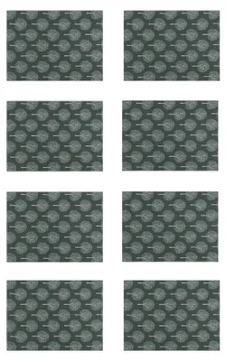 Produktbild von Set mit 8 Baumwolltischsets mit Baumotiv in Anthrazitfarbe