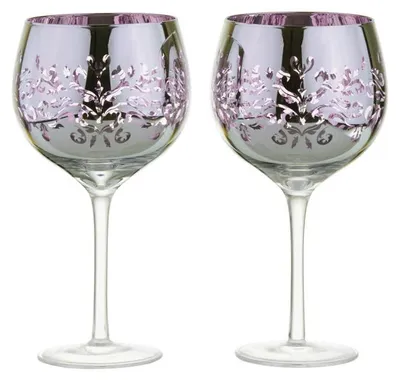 Productafbeelding van Artland Filigraan Gin Glazen, paars – set van 2