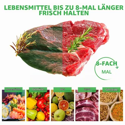 Productafbeelding van KitchenBoss vacuümzakken met snijrol: 4 rollen van 20/28x500 cm. Vacuümrollen, BPA-vrij. Vacuümfolie voor foliewikkelaars, geschikt voor sous vide