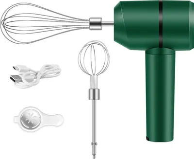 Produktbild von Elektrischer Schneebesen, Handmixer, USB-C-Ladefunktion, kabelloser Schneebesen mit abnehmbaren Rührbesen, 3 Geschwindigkeitsmodi, Küchenwerkzeug zum Backen und Kochen