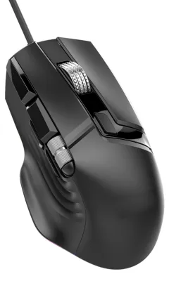 Obrázek produktu pro Drátová herní myš RGB se 7 režimy osvětlení, ergonomický design, dvě rolovací kolečka, programovatelné makro, 1200DPI-12400DPI