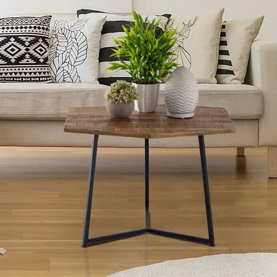 Produktbild von Soma Beistelltisch 56 x 48 cm Couchtischnachhaltig Wohnzimmer Tisch Inka Metall Gestell schwarz
