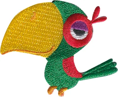 Produktbild von Papagei Piraten Vogel Tier - Aufnäher, Bügelbild, Aufbügler, Applikationen, Patches, Flicken, Zum Aufbügeln, Größe: 6,1 x 5 cm