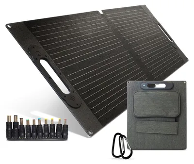 Zdjęcie produktu dla Panel solarny składany 60W 5V/3A Ładowarka USB-C Quick Charge Laminat ETFE
