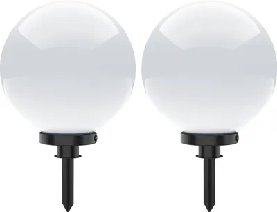Produktbild von Selltec Kugellampe KIRA SET 2 SET Außenleuchte, IP44 Kugellampe opal Garten, Outdoor, Terrasse
