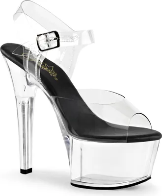 Produktbild von ASPIRE-608 Damen Sandale von Pleaser, Transparent Schwarz , EU 40, US 10