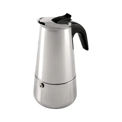 Image de CHAUFFE-ESPRESSO EN ACIER INOXYDABLE pour 4 tasses Machine à espresso à induction Cafetière à espresso