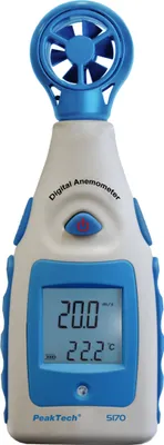 Produktbild von PeakTech P 5170 - Flübergelrad Anemometer 0 55 Knoten mit Thermometer -10 ... +45¡C