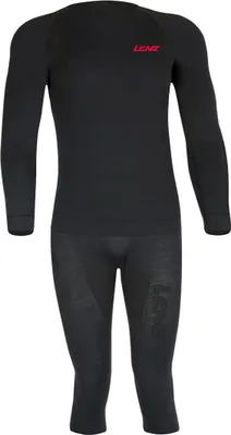 Produktbild von Lenz Merino 3/4 Funktionswäsche Set, schwarz, S/M