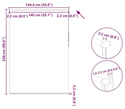 Productafbeelding van vidaXL Verduisteringsgordijn, 144,4 x 230 cm, stofbreedte 140 cm, beige