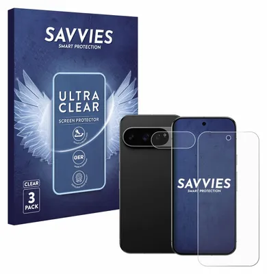 Produktbild von 6x Für Google Pixel 9 Pro (Display+Kamera) Schutzfolie Savvies Displayschutz Display Schutz Folie Klar Transparent