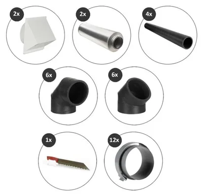 Produktbild von Wolf Montageset Wanddurchführung DN180 für CWL Excellent, Wandhaube weiß