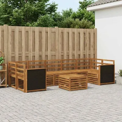 Produktbild von Möbel Outdoor-Sofagarnitur 8 pcs Natur Massivholz AkazieGartensofas - Gartensofas c1653