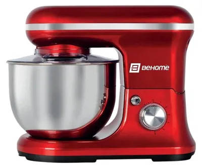 Planeten-Knetmaschine 5L rot, 1200 W, 6 Stufen, 3 Zubehörteile