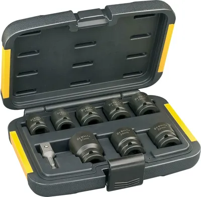 Produktbild von Extreme Impact Steckschlüssel-Set DT7507 (schwarz, 9-teilig, für Schlagschrauber)