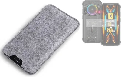 Produktbild von K-S-Trade Filz Handyhülle kompatibel mit Ulefone Armor 21 Schutzhülle Filztasche Filz Tasche Case Sleeve Handy Hülle Filzhülle grau
