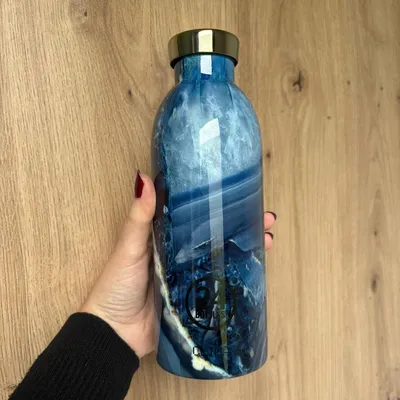 Image de 24Bottles Clima Bottle Steel, 0,5 l, acier satiné, acier inoxydable, 12 h, 24 h, 7,3 cm