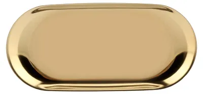 Produktbild von Aufbewahrungstablett aus Edelstahl im nordischen Stil für Kosmetik, Schmuck, Kuchenteller für Büroschreibtische (Golden S)