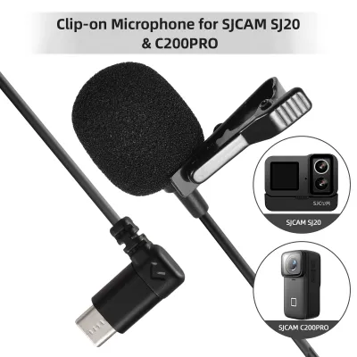 Produktbild von SJCAM Sportkamera-Ansteckmikrofon, Ansteckmikrofon, Plug-and-Play, 360¡ã-Rundum-Pickup, Rauschunterdrueckung, externes Mikrofon als Ersatz fuer die SJCAM SJ20/C200PRO-Kamera