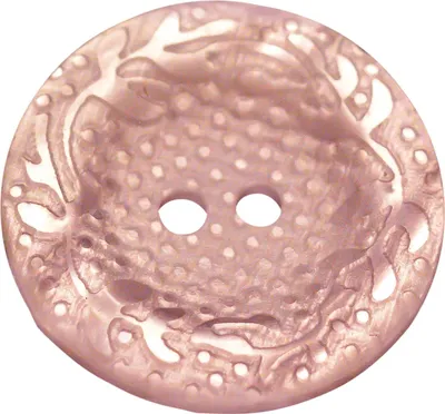 5 x nostalgischer Knopf mit floralem Muster, rosé, 18mm