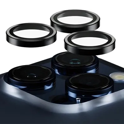 Immagine prodotto di PanzerGlass® Hoops® Black Metal Camera Lens Protector iPhone 15 Pro | 15 Pro Max