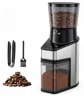 Produktbild von KOMFOTTEU Elektrische Kaffeemühle mit Kegelmahlwerk, Espressomühle