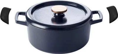 Produktbild von Alva Bräter - Dutch Oven - Nori - Gusseisen ø 26 cm -emaillierte Antihaftbeschichtung + Gratis Ledergriffe