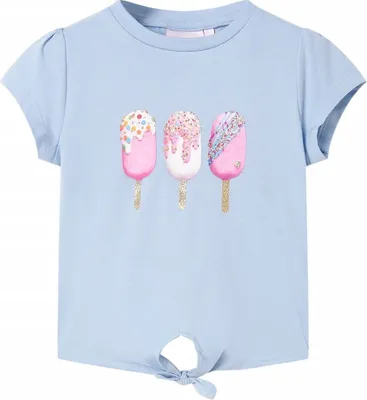 Produktbild von Design Kinder-T-Shirt Blau 128, Langarmshirts 2024 Neu