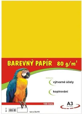 Zdjęcie produktu dla Papír A3, 80 g, žlutý, 100 listů