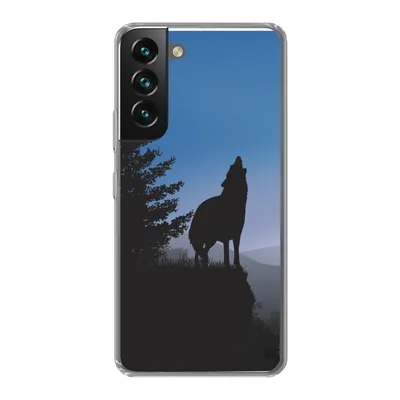 Produktbild von MuchoWow® Handyhülle Schutzhülle Hülle für Samsung Galaxy S22 Plus Wolf - Bäume - Scherenschnitt Silikon Softcase Handy Hülle - Schutzabdeckung