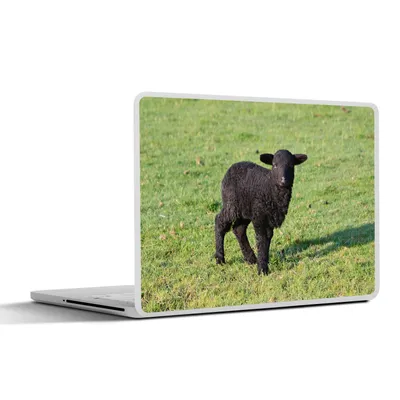 Produktbild von MuchoWow® Laptop Aufkleber Sticker Cover Schaf - Lamm - Schwarz - Gras 40x30 cm - Laptop Dekoration - Selbstklebend