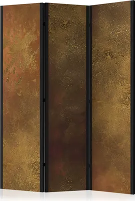 Produktbild von 3-teiliger Einseitiger Vlies Paravent - Golden Temptation 135x172 cm Muster f-A-0398-z-b