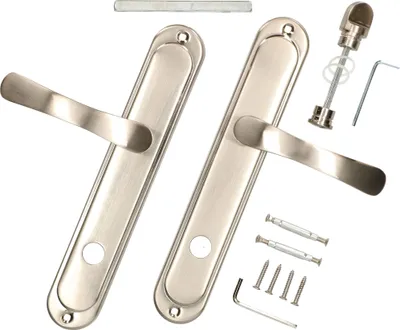 Produktbild von KOTARBAU® Türgriff Satin Nickel Türdrücker 90 mm WC-Ausführung