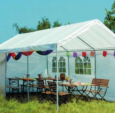 Produktbild von SIENA GARDEN Dach weiß zu Autopavillon 3x6 Meter, PE-Gewebe weiß,