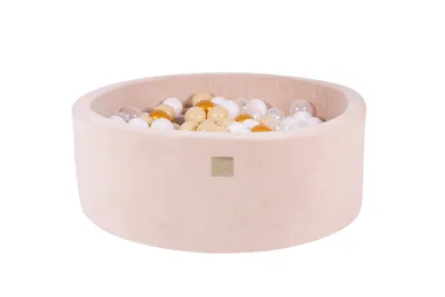 Produktbild von Ballenbak VELVET Ecru - 90x30 incl. 200 ballen - Goud, Beige, Transparant, Wit