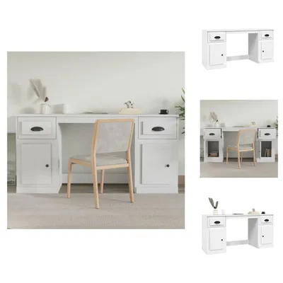 Produktbild von vidaXL Schreibtisch mit Stauraum Weiß Holzwerkstoff - Schreibtische
