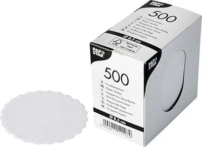 Produktbild von 720.000 Tropfdeckchen rund Ø 8,5 cm weiss