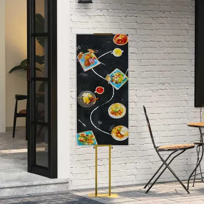 Produktbild von vidaXL Messestände Gold 30 x 23,5 x 210 cm Stahl