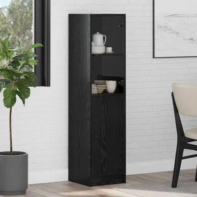 Produktbild von vidaXL Highboard Schwarz Eichen-Optik 35 x 37 x 142 cm Holzwerkstoff